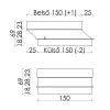 AIRA - Excentrikus adapter (csőcsonk) Ø150 mm RONDO és PLANO 210 sorozathoz