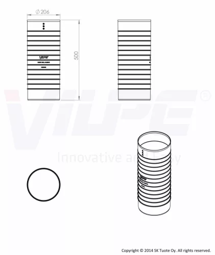VILPE® Ross fali átvezető hüvely - a készlet erejéig!