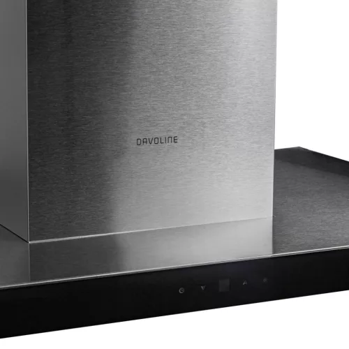 Davoline - Páraelszívó SQUARE sziget 90 cm fekete üveg előlappal