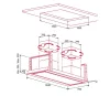 NODOR - Páraelszívó NorBreeze ISLA DEIMOS 1400 TWIN RF Hob to Hood