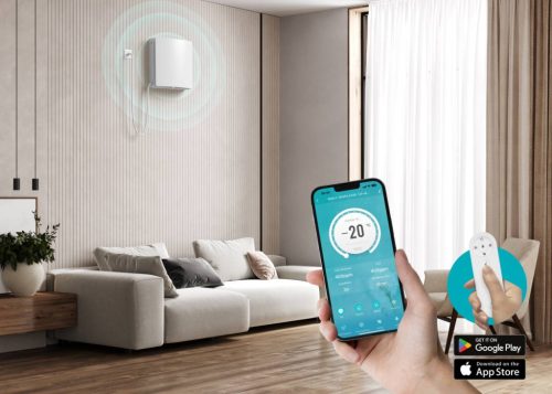 HOLTOP/AIRWOODS AV-TTW5-W SH7IE egyhelyiséges hővisszanyerős szellőztető, páraérzékelővel, automata zsaluval, WiFi-vel, kültéri hangcsillapító elemmel