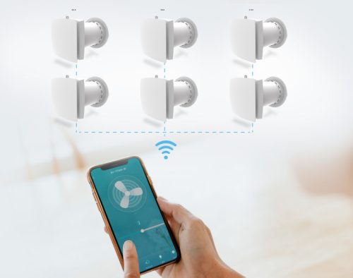 HOLTOP/AIRWOODS AV-TTW6-W egyhelyiséges hővisszanyerős szellőztető, automata zsaluval, WiFi csatlakozással, kültéri hangcsillapító elemmel