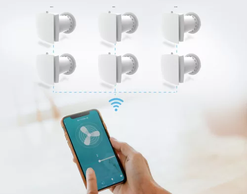 HOLTOP/AIRWOODS AV-TTW6-W Pro ISO egyhelyiséges hővisszanyerős szellőztető, automata zsaluval, WiFi csatlakozással, kültéri hangcsillapító elemmel