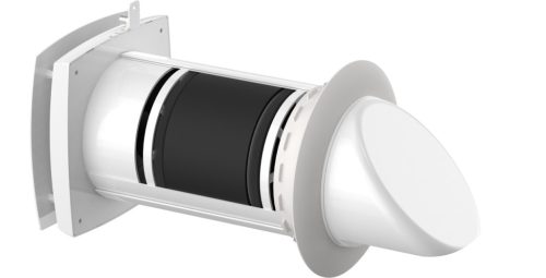 HOLTOP/AIRWOODS AV-TTW6-W egyhelyiséges hővisszanyerős szellőztető, automata zsaluval, WiFi csatlakozással, kültéri hangcsillapító elemmel