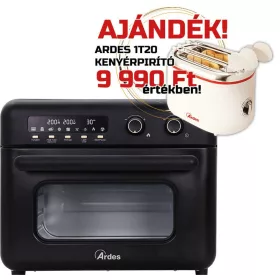   ARDES ARFRYA02 30 literes Air Fryer forrólevegős sütő, olajsütő - forgókosárral ajándék ARDES 1T20 kenyérpirítóval