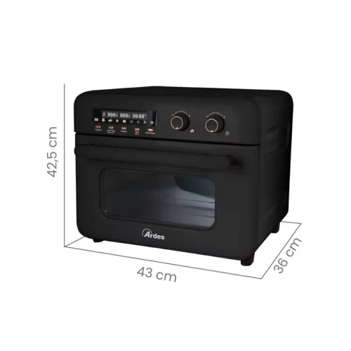 ARDES ARFRYA02 30 literes Air Fryer forrólevegős sütő, olajsütő - forgókosárral ajándék ARDES 1T20 kenyérpirítóval