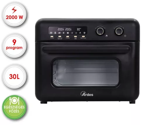 ARDES ARFRYA02 30 literes Air Fryer forrólevegős sütő, olajsütő - forgókosárral ajándék ARDES 1T20 kenyérpirítóval