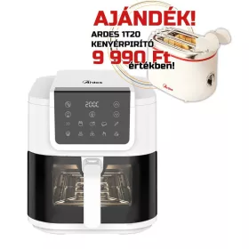   ARDES ARFRYA08LVW 8 literes Air Fryer forrólevegős sütő ajándék ARDES 1T20 kenyérpirítóval
