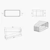 Elica - Lapos csatorna 15° - vízszintes 227X94 mm