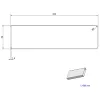 Elica - Lapos csatorna 218X55 mm, hossz: 500 mm