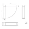 Elica - Lapos csatorna sarok 90° vízszintes 218x55 mm