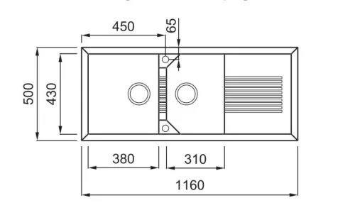 ELLECI - Gránit mosogatótálca Tekno 500 G68 - Kifutó termék!
