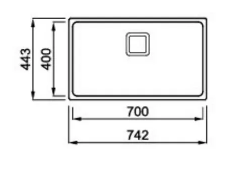 ELLECI - Mosogatótálca W-Square 700 inox munkalapra, munkalap alá és szintbe is szerelhető