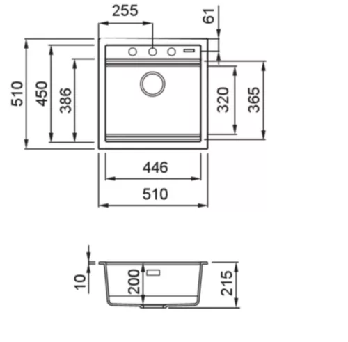 ELLECI - Mosogatótálca Best 104 Workstation K86 Black