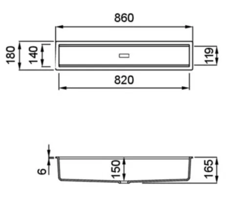 ELLECI - Mosogatótálca Dialogo C86 K86 Black