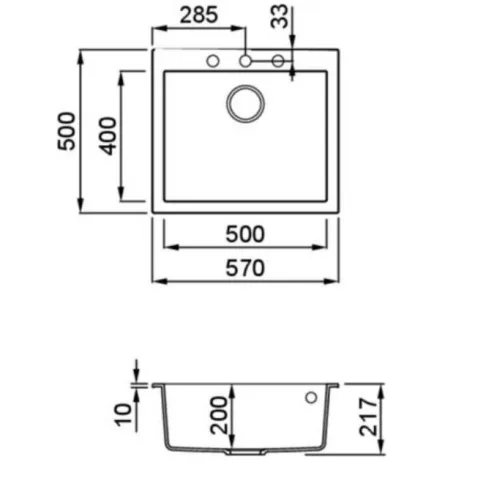 ELLECI - Mosogatótálca Quadra 105 K96 White