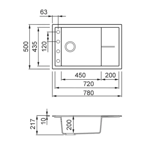 ELLECI - Mosogatótálca Unico 305 K89 Dove