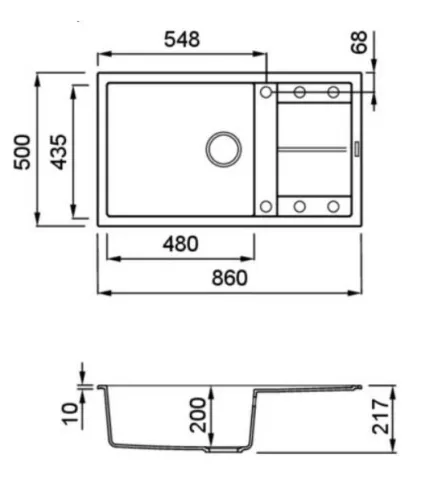 ELLECI - Mosogatótálca Unico 410 K87 Cocoa