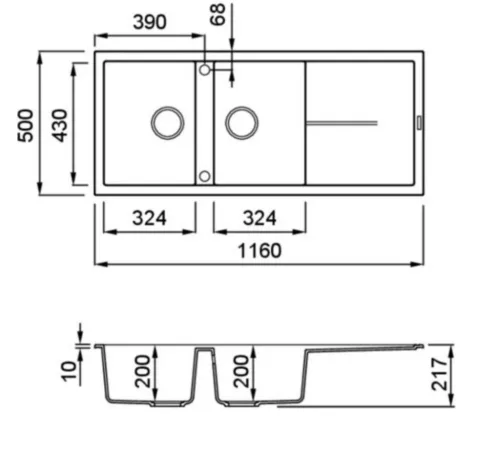 ELLECI - Mosogatótálca Unico 500 K89 Dove