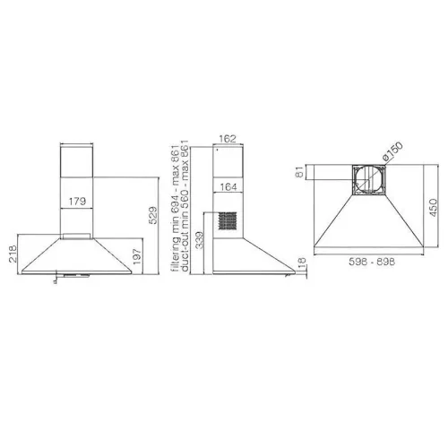 Elica - Páraelszívó BERLIN AN/A/60 fekete