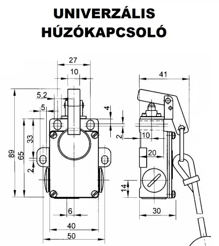 Húzókapcsoló garázskapu rendszerhez
