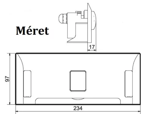 LEOVAC vékony központi porszívó szemétlapát adapter 234*79 mm Világos barna