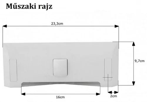 LEOVAC vékony központi porszívó szemétlapát adapter 234*79 mm Krém