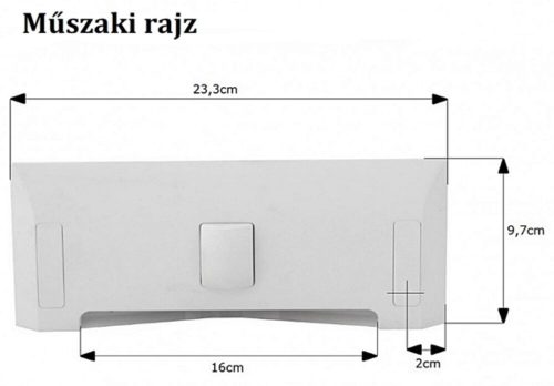 LEOVAC vékony központi porszívó szemétlapát adapter 234*79 mm Arany