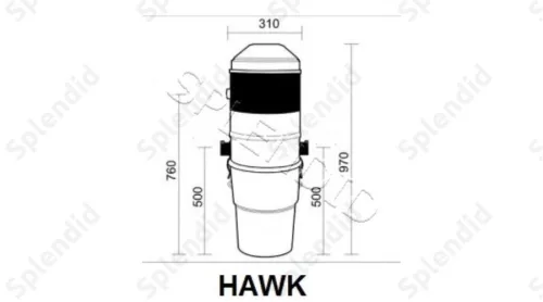 TQD HAWK 700 központi porszívó gép