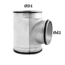 TPCL T-idom Ø80x80 gumitőmítéssel 