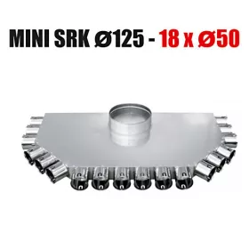 Szellőztető, légtechnika elosztó doboz 18xØ50 mm