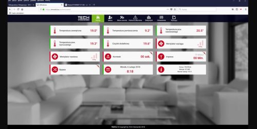 Internetes modul WIFI csatlakozással Ventilus szellőztető, légtechnika rendszerhez