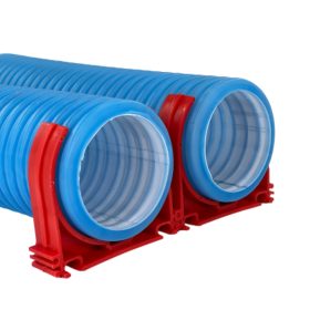   Csőrögzítő szellőztető rendszer 75 mm-es csőhöz, piros, összekapcsolható