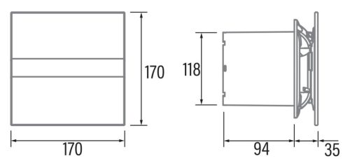 Cata E-120GTH 120 mm légcsatornához